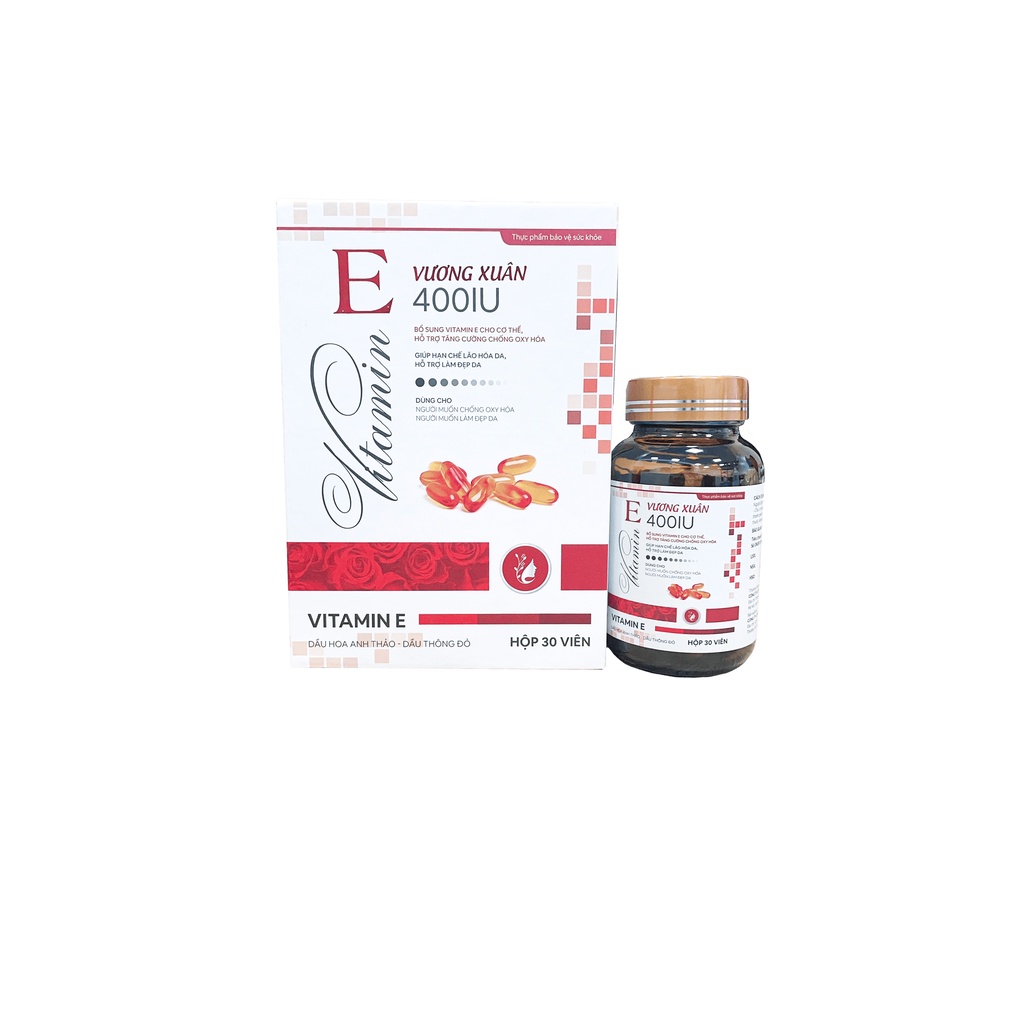 Viên Uống Bổ Sung Vitamin E Đỏ Vương Xuân FOBE hộp 30 viên