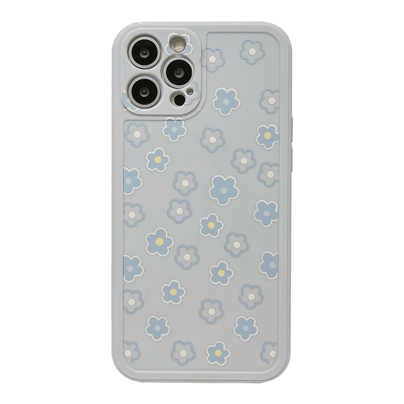 (SIÊU RẺ) Ốp lưng iphone xanh nhạt hoa nhí 6/6plus/6s/6splus/7/7plus/8/8plus/x/xr/xs/11/12/13/pro/max/plus/promax