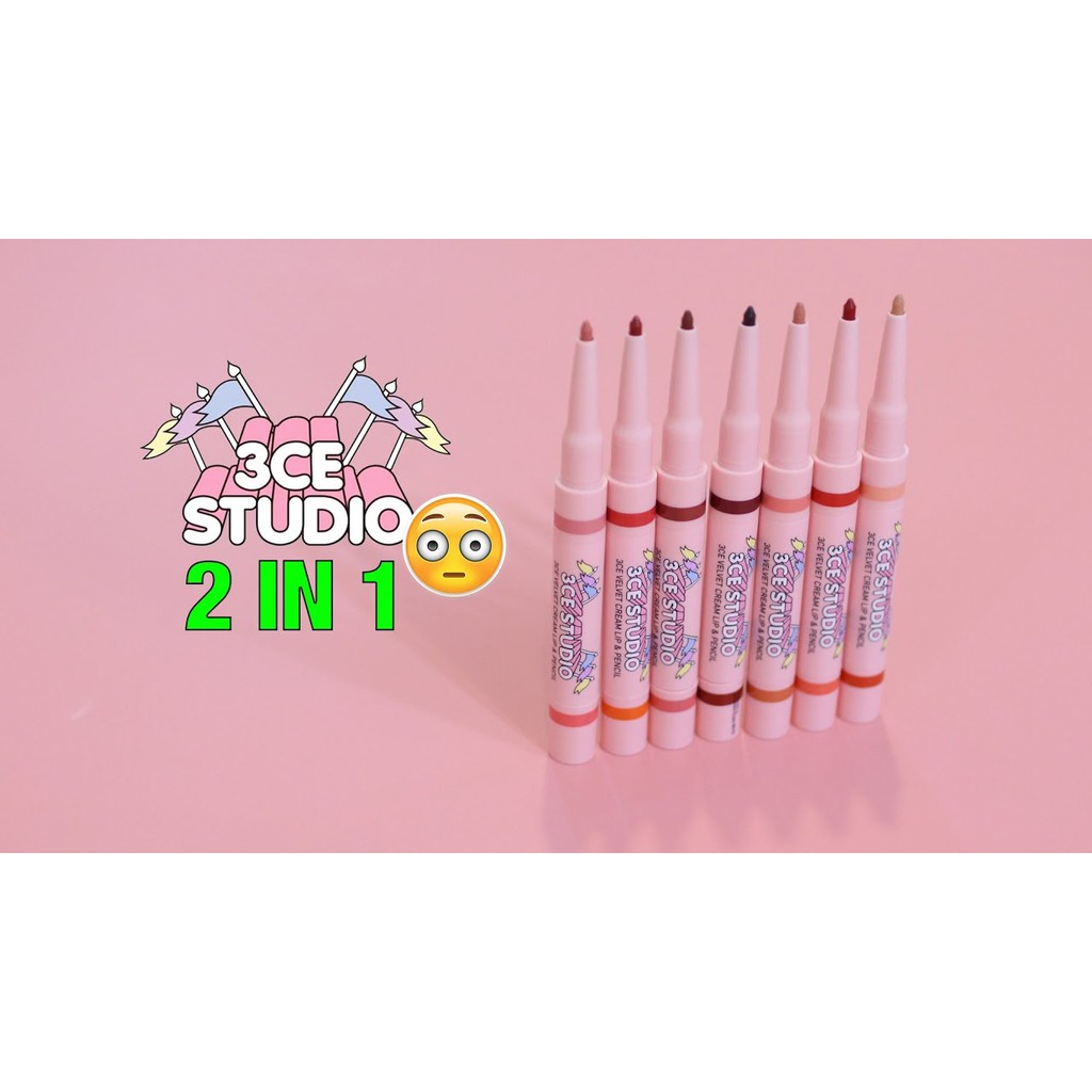 3CE STUDIO VELVET CREAM LIP & PENCIL