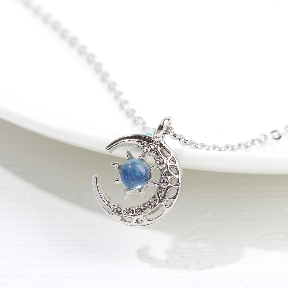 UPSTOP Fashion Light Of Stars And Moon Charm Necklace Delicate Clavicle Women Jewelry