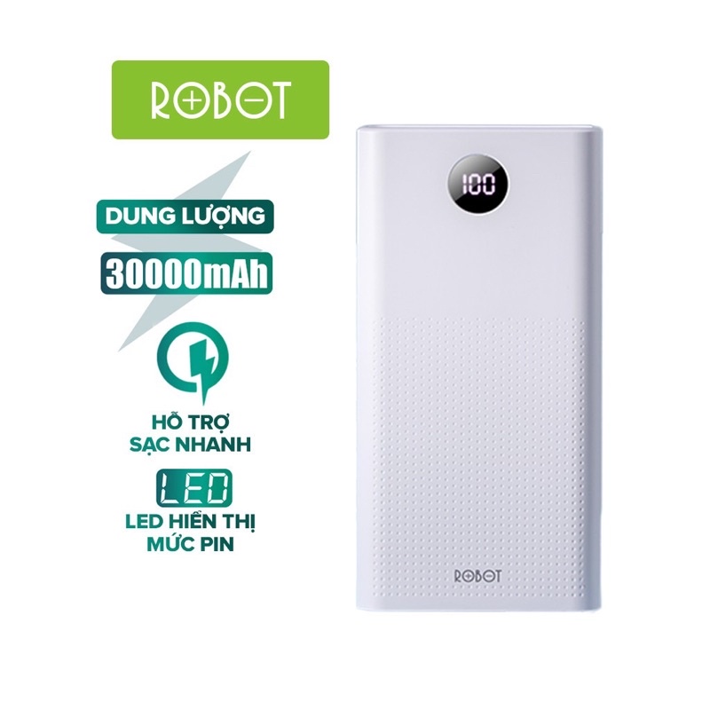 Pin Sạc Dự Phòng 30.000mAh Sạc Nhanh PD/QC 3.0 Công Suất 22.5W 3 Cổng Sạc Ra