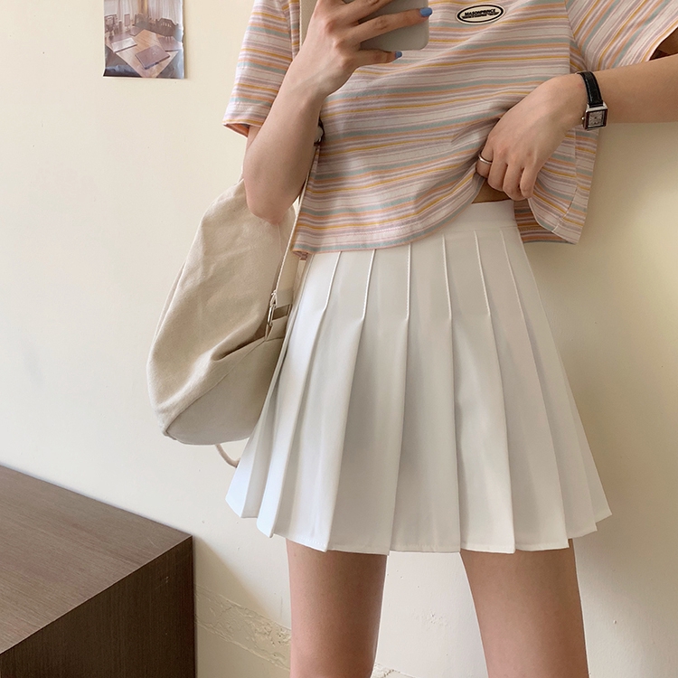 Chân Váy Chữ A Lưng Cao Xếp Ly Xinh Xắn Thời Trang Cho Nữ | BigBuy360 - bigbuy360.vn