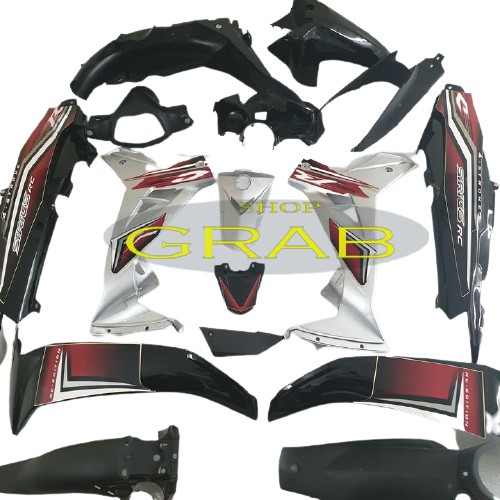 Bộ dàn áo xe SIRIUS màu Đen - nhựa nguyên sinh ABS - Dàn mủ màu đen xe máy Sirius - SPG-DGSi-đen