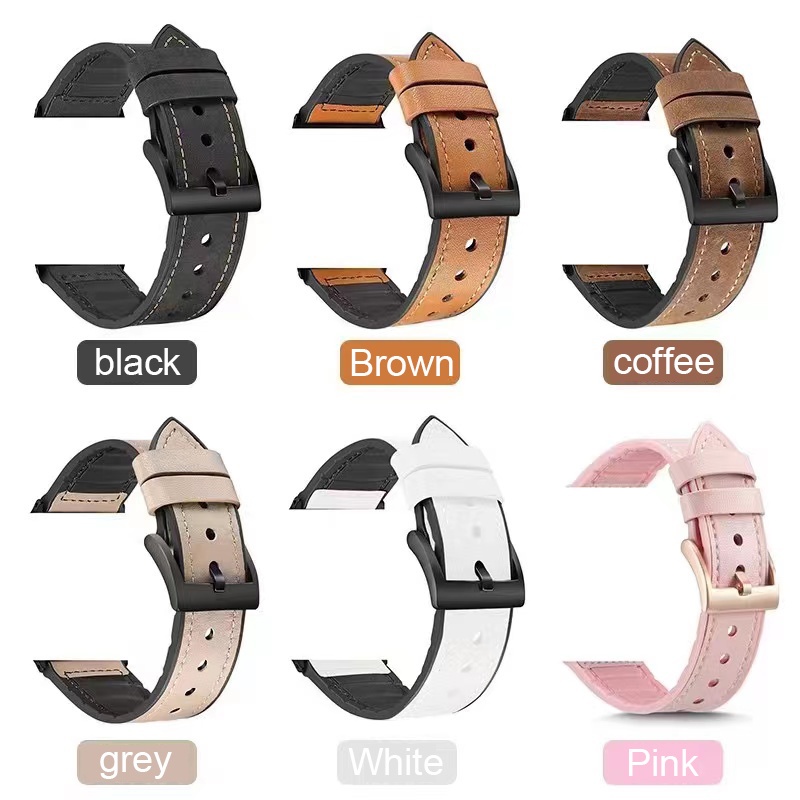 Dây Đeo Bằng Da Phong Cách Doanh Nhân Cho Đồng Hồ Apple Watch SE 7654 44MM 40MM 42MM 38MM iWatch 3 45mm