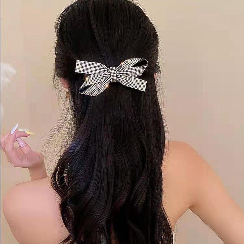 FORBETTER Kẹp Tóc Hình Nơ Bằng Hợp Kim Phong Cách Hàn Quốc Dễ Phối Đồ Dành Cho Nữ