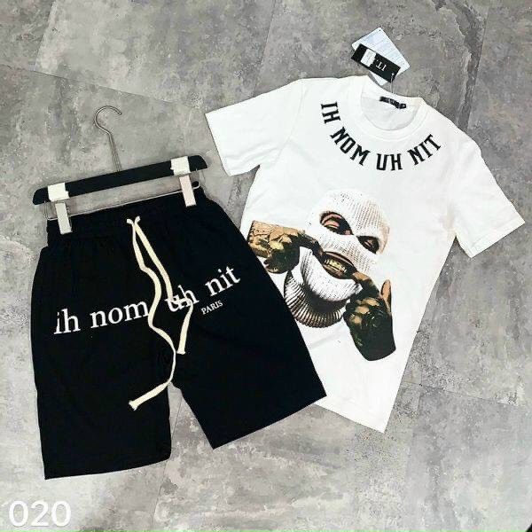[ Hàng Hót ] BỘ ĐỒ NAM THỂ THAO hè hoạ tiết hoạt hình sét quần áo mặc nhà thun cotton mát nhẹ 2 màu đen trắng