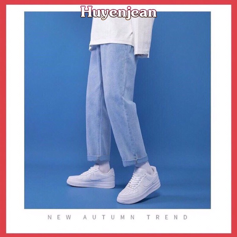 Quần bò jean nam nữ baggy jeans nam ống suông rộng dáng Unisex hàng Quảng Châu sành điệu style năm 2021 | WebRaoVat - webraovat.net.vn