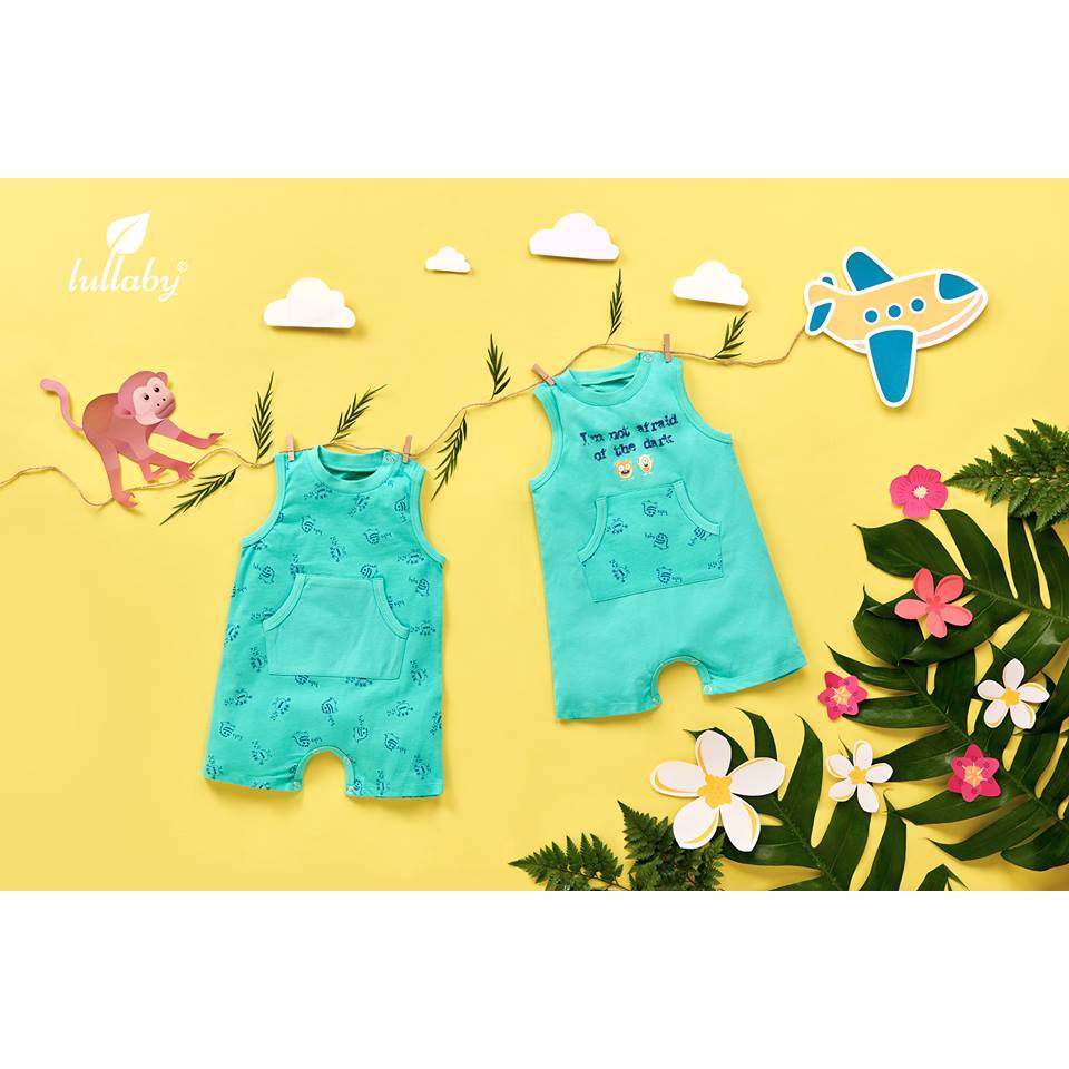 LULLABY Set 2 bộ romper cho bé trai/bé gái NH1415