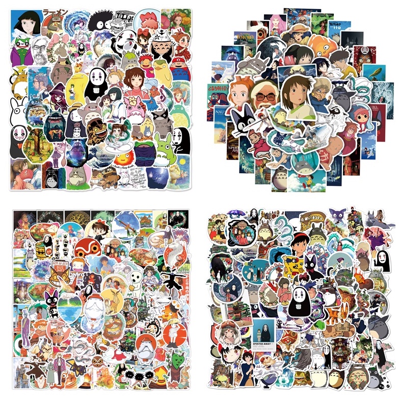 Bộ 100 Sticker Hoạt Hình Xinh Xắn Dùng Để Trang Trí