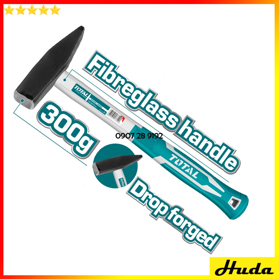 BÚA ĐINH 300G 500G BÚA ĐINH ĐẦU DẸP &amp; VUÔNG TOTAL INGCO POI