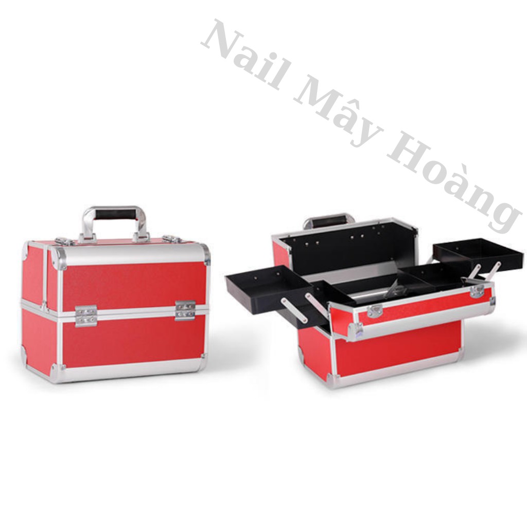 Cốp nail size to 2 tầng đựng full đồ Nail-Mi-phun xăm-trang điểm ( cỡ 32x21x26 cm)