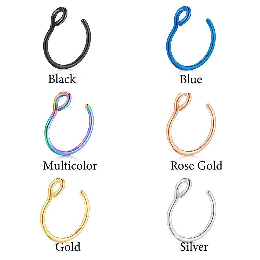 1 Khuyên Mũi Bằng Thép Không Gỉ Nhiều Màu Sắc Thời Trang Dành Cho Nữ