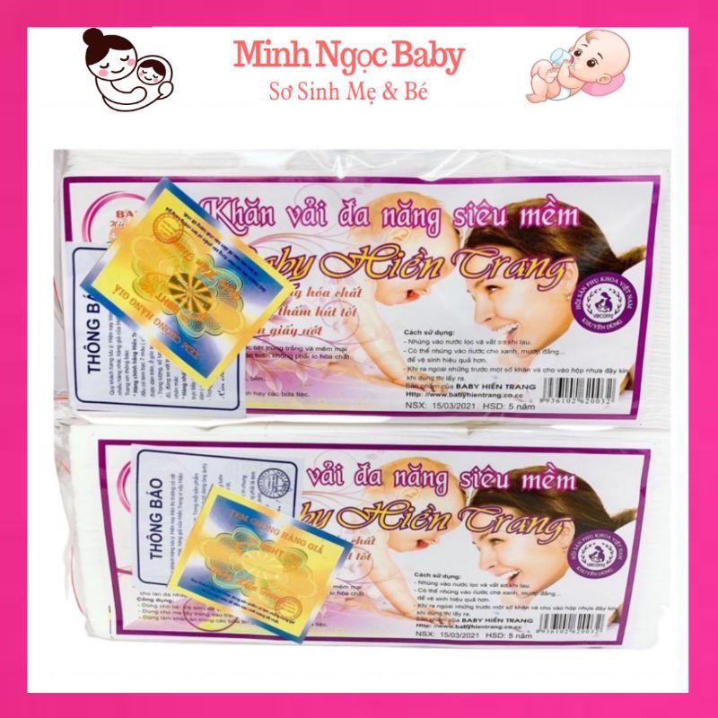 KHĂN KHÔ ĐA NĂNG🌹FREESHIP🌹130gr Khăn vải đa năng Hiền Trang an toàn cho bé gói 130gr