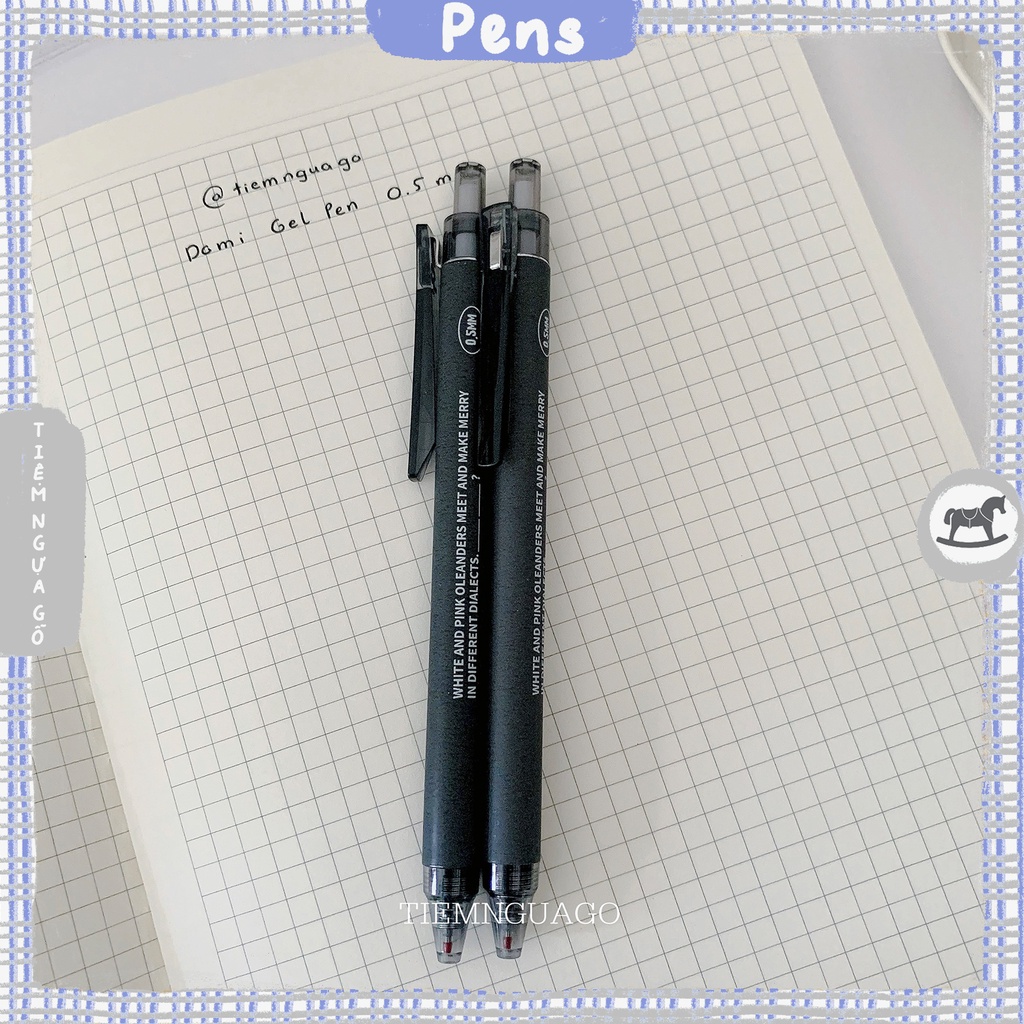 Bút gel đen Domi vintage ngòi 0.5 - Tiệm Ngựa Gỗ