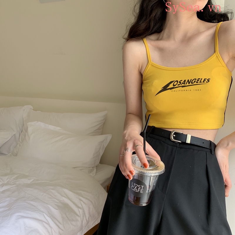 Áo dây nữ cộc tay hở eo quyến rũ