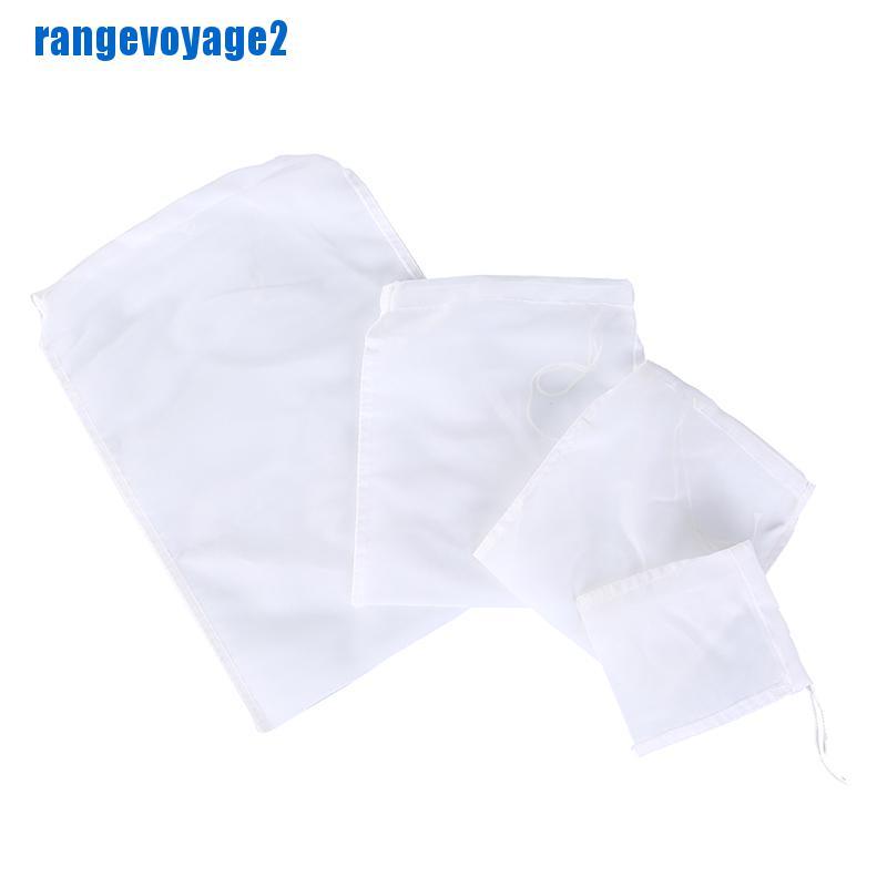 [ready stock] 1x reusable food nut milk tea fruit juice brew wine nylon mesh filter bag【vn】