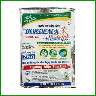 Trừ nấm bệnh BỐC ĐÔ BORDEAUX 25WP gói 25g