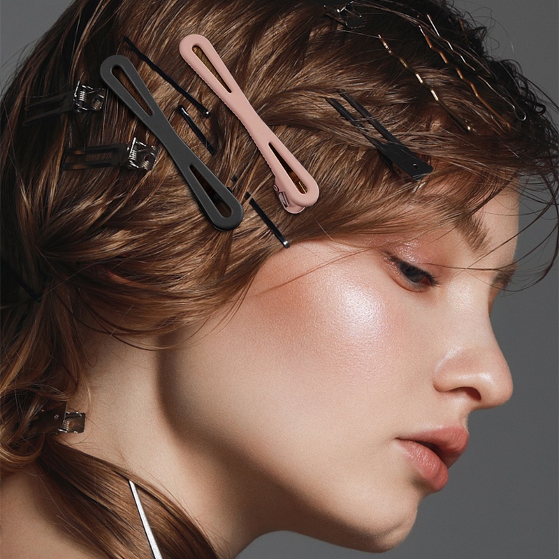 Set 4 Kẹp Tóc Mỏ Vịt Bằng Hợp Kim Màu Trà Sữa Phong Cách Hàn Quốc Cổ Điển Thời Trang Dành Cho Nữ