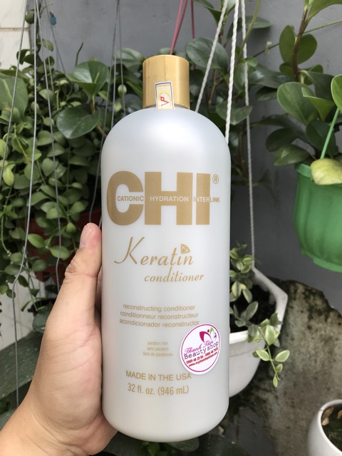 Dầu xả phục hồi tóc CHI Keratin Conditioner 946ml