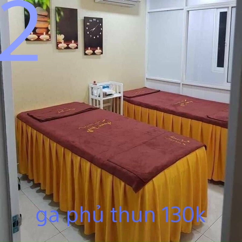 Ga thun phủ spa, y tế, nối mi, thẩm mỹ viện- chất liệu thun lạnh | BigBuy360 - bigbuy360.vn