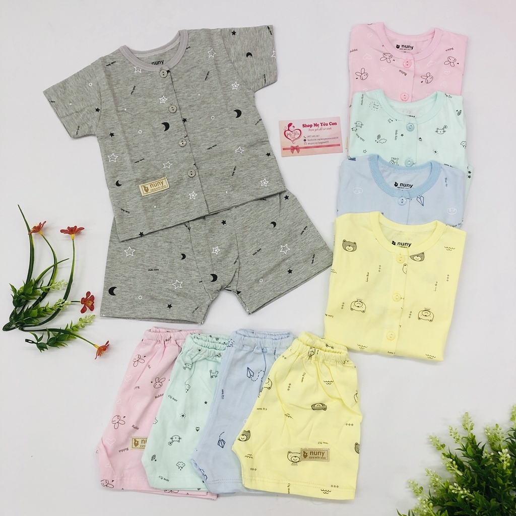 Bộ Quần Áo Cộc Tay Cài Giữa CQ Baby 100% Cotton