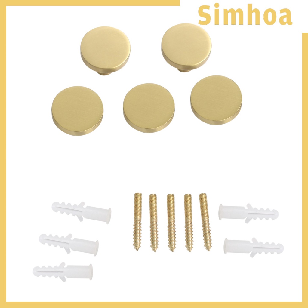 Set 5 Móc Treo Đồ Bằng Đồng Gắn Tường Tiện Dụng