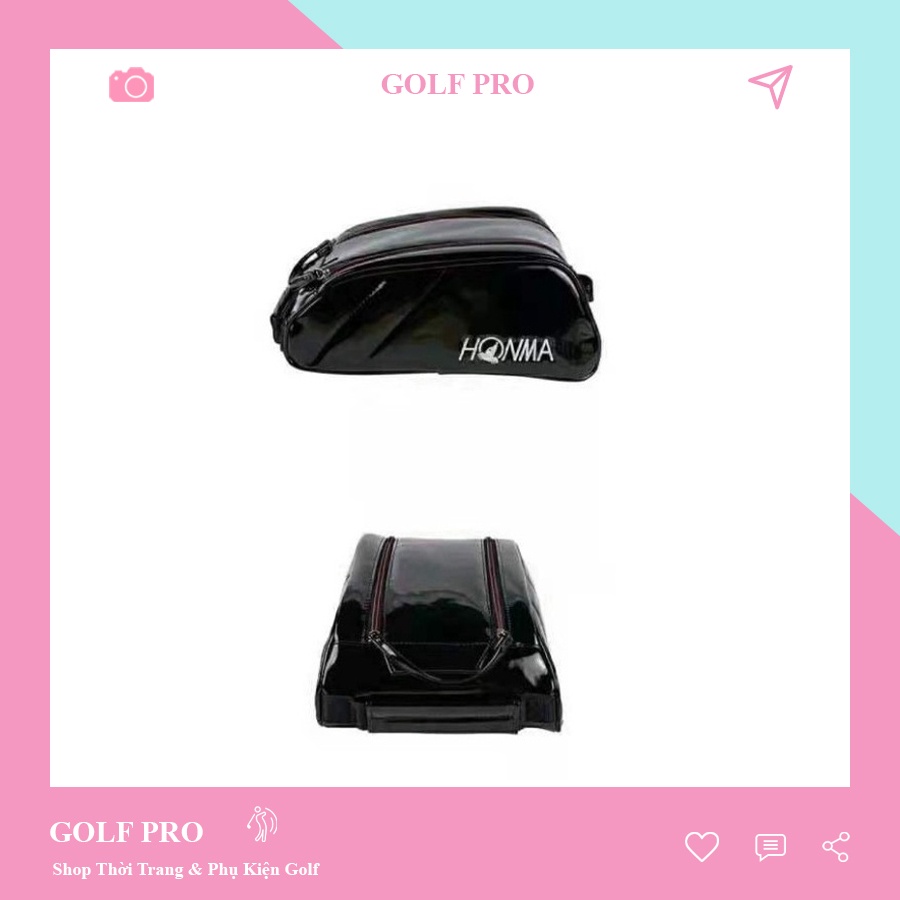 Túi đựng giày chơi thể thao golf Honma da PU chống nước cao cấp GOLF PRO SG003