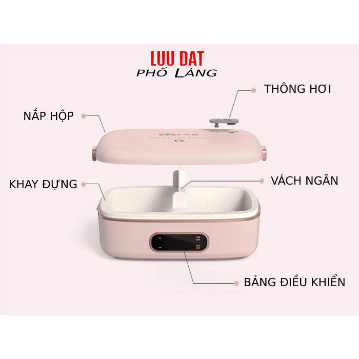 Hộp cơm cắm điện hâm nóng điện tử hẹn giờ nấu trực tiếp Bear DFH-P08A1