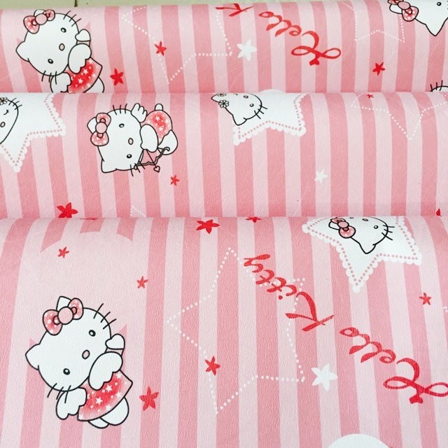 Combo 5m giấy dán tường Hello Kitty BINBIN DTL17 (Có keo sẵn)