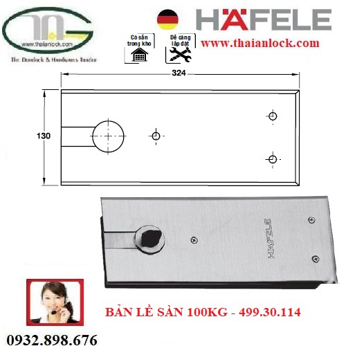 Bản lề sàn Hafele 499.30.114