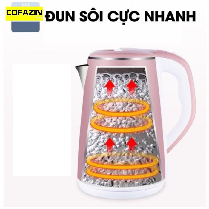 Ấm Siêu Tốc 2 Lớp Thái lan Jiplai 2.5L [Mishop]
