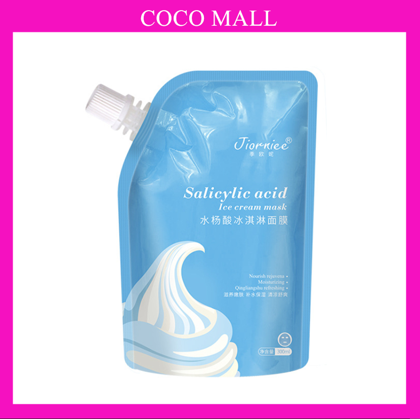 Mặt nạ ngủ chứa axit salicylic dạng kem giúp trị mụn thu nhỏ lỗ chân lông kiềm dầu và dưỡng ẩm hiệu quả 300ml