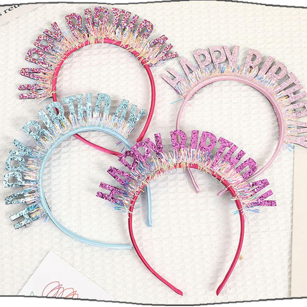 ANEMONE Băng Đô Đính Kim Sa Họa Tiết Hoạt Hình Dễ Thương Dùng Trang Trí Bánh Kem