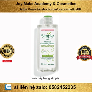 Nước Tẩy Trang Simple Micellar Cleansing Water 400ML/200ml