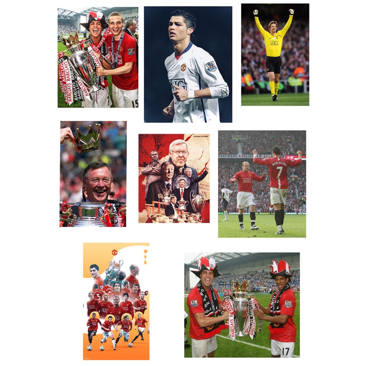 Bộ 33 sticker decal hình dán cầu thủ Manchester United , decal bóng đá, hình dán man utd