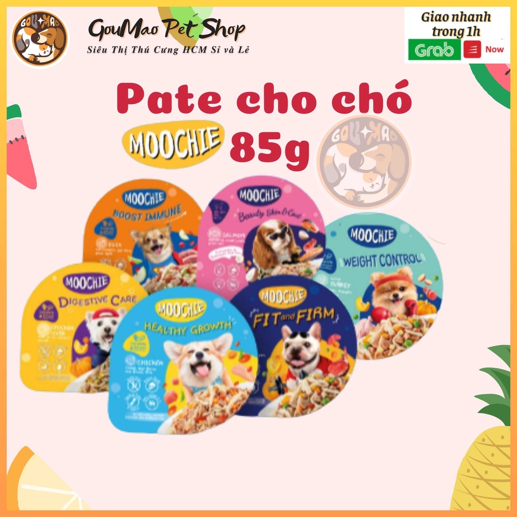 Pate cho chó mèo Moochie lon 85g hũ nhiều vị thương hiệu Thái Lan - Goumao pet