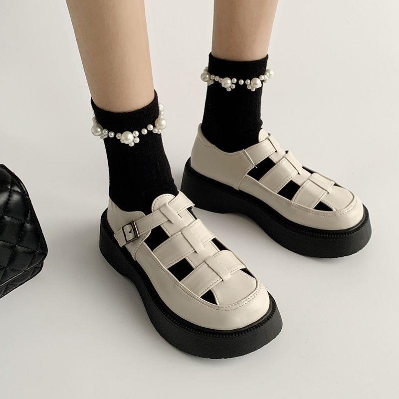 Giày sandal đế dày khoét rỗng thời trang xuân hè năm 2022 cho nữ