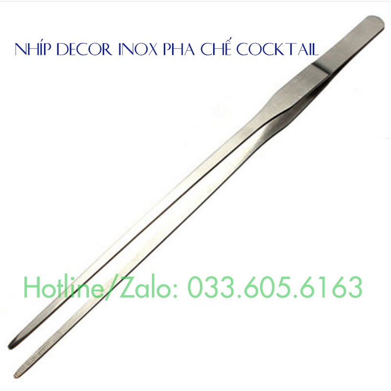 Nhíp DECOR inox gắp đồ pha chế Cocktail quầy Bar gắp đồ ăn