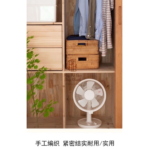 Giỏ mây đựng đồ có tay cầm, Khay mây guột đa năng decor sắp xếp nhà cửa trang trí Mây Tre Đan Thuỷ Khanh