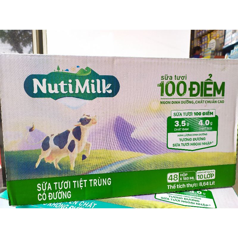 Thùng sữa tươi NutiMilk 180ml ĐỦ LOẠI