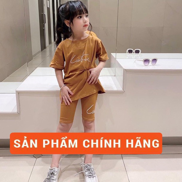 Set bộ chữ kí quần lửng cho bé gái  ❤️ FREESHIP ❤️ Giảm 10K Nhập  Bộ cotton thêu chữ kí cho bé