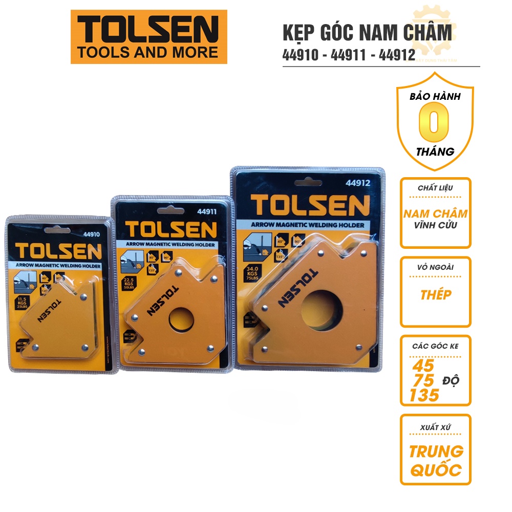 Ke góc nam châm TOLSEN 44910/44911/44912 giúp cố định khung sắt