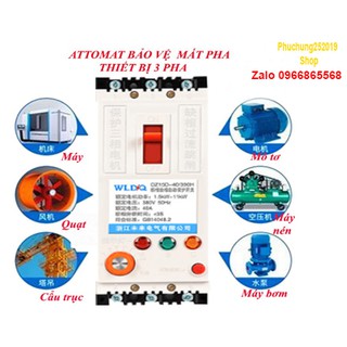Aptomat 3 pha chống mất pha bảo vệ máy bơm và các động cơ 3 pha khi nguồn điện 3 pha bị mất 1 pha