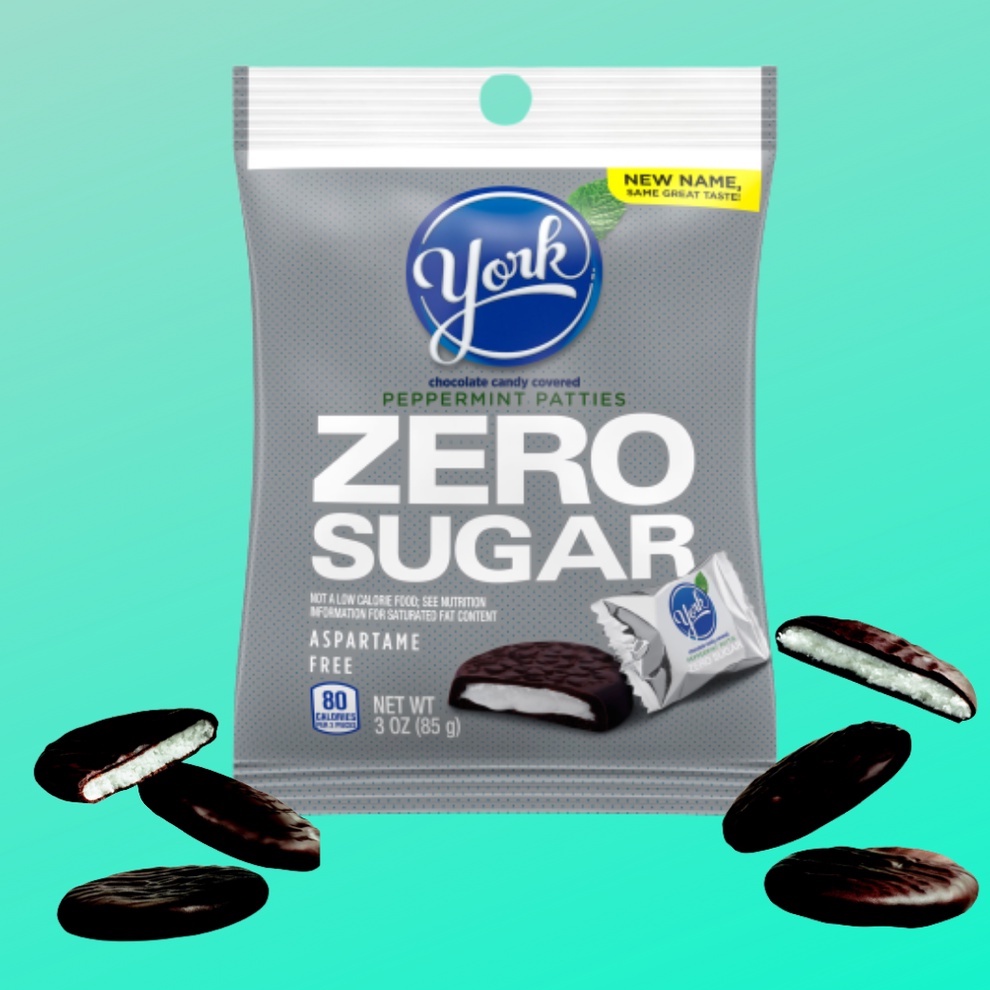 Kẹo Chocolate York không đường ăn kiêng Mỹ vị Peppermint gói 85g/USDA - Không Cholesterol & Sugar Free