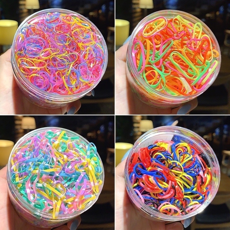 Thun cột tóc nữ Hàn Quốc dễ thương- Phụ kiện buộc tóc đẹp nhiều màu xanh, đỏ, tím, vàng, trắng, đen