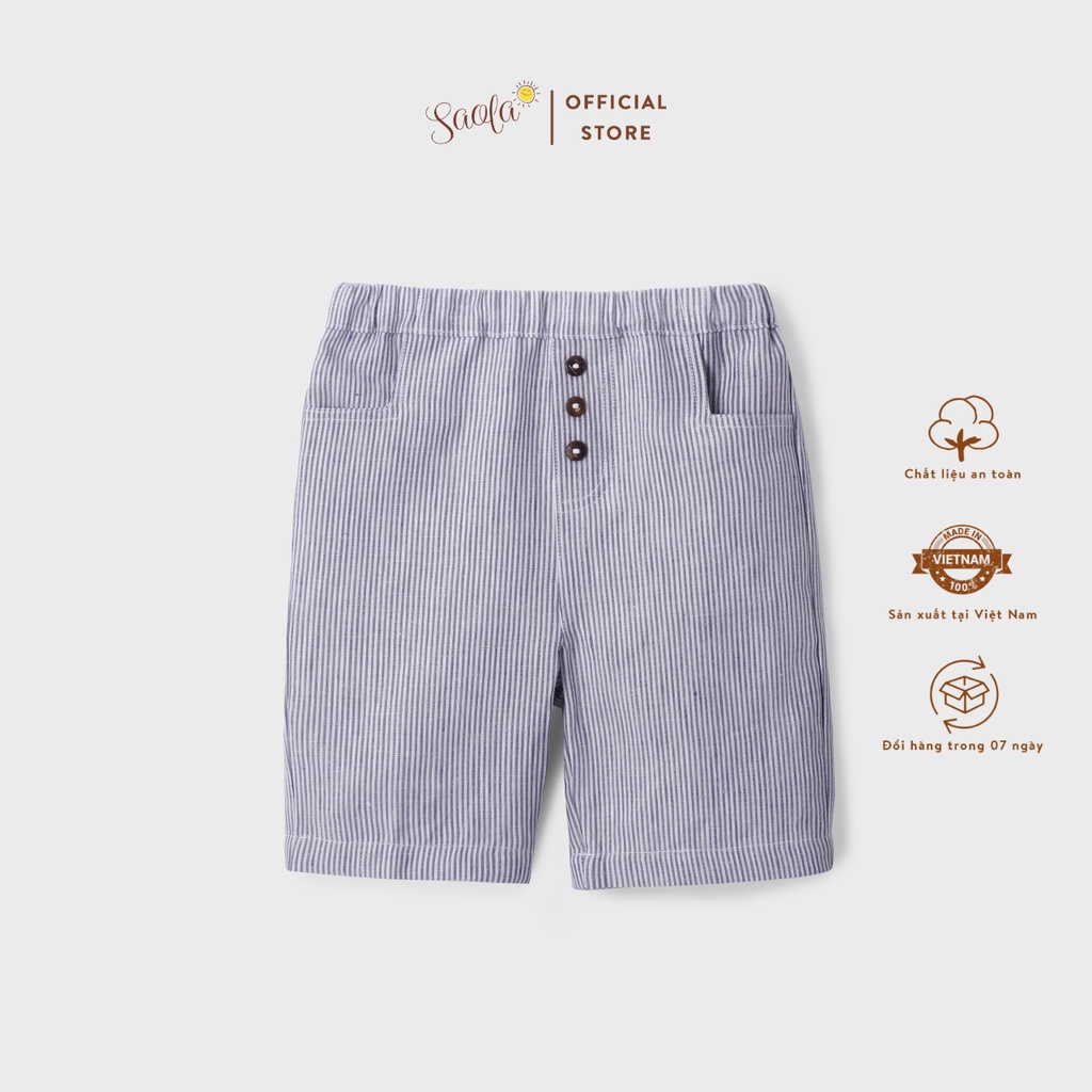 Quần Short Linen Cho Bé Trai Sành Điệu - MUDELI PANTS - PAL012 - SAOLA  KIDS CLOTHING