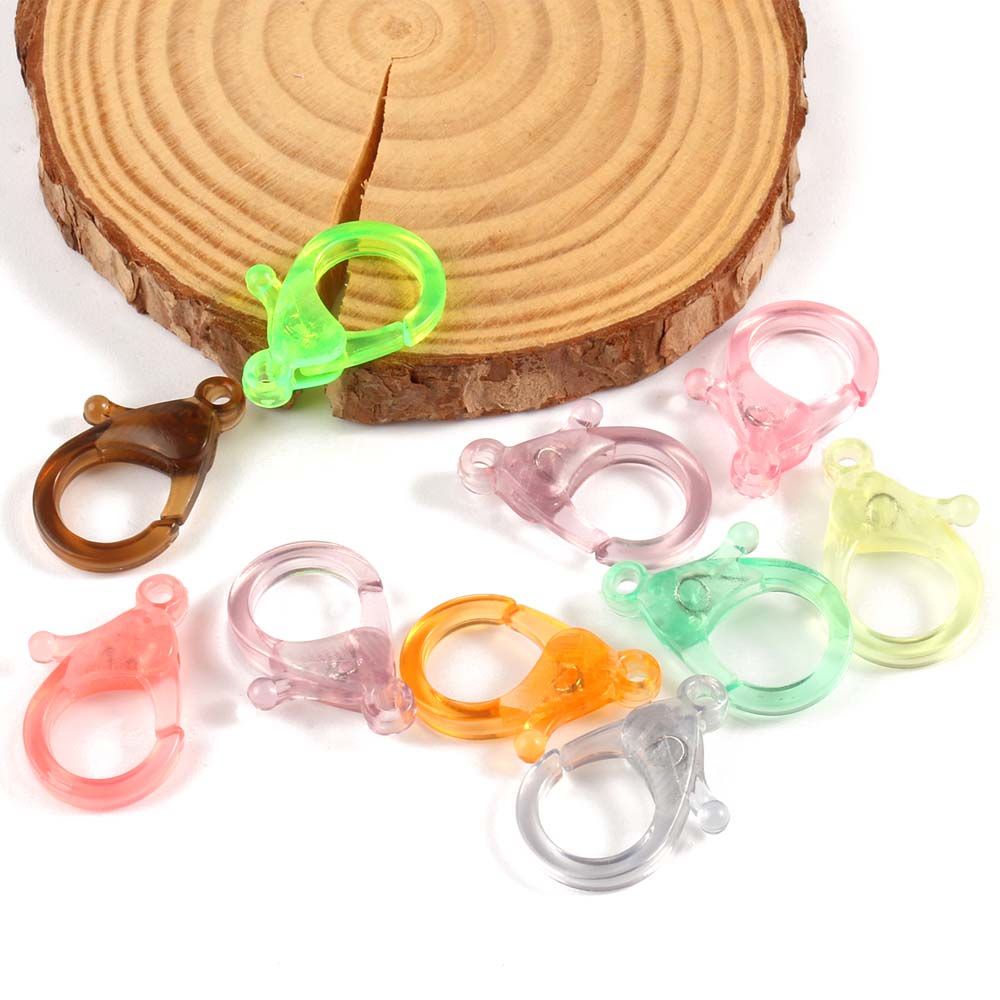 Set 10 Móc Khóa Càng Cua Trong Suốt Nhiều Màu Sắc Dùng Để Làm Đồ Trang Sức