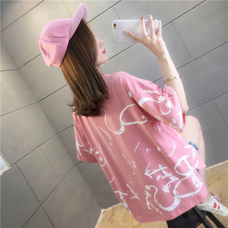 áo thun big size tay ngắn hình thỏ đeo kính size lớn 70-80kg