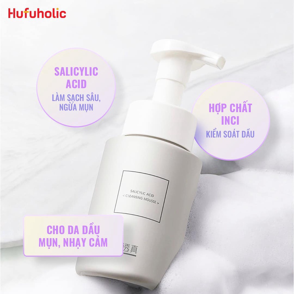 SỮA RỬA MẶT TẠO BỌT KIỀM DẦU GIẢM MỤN BHA SALICYLIC CLEANSING MOUSSE LUCENBASE - 11224