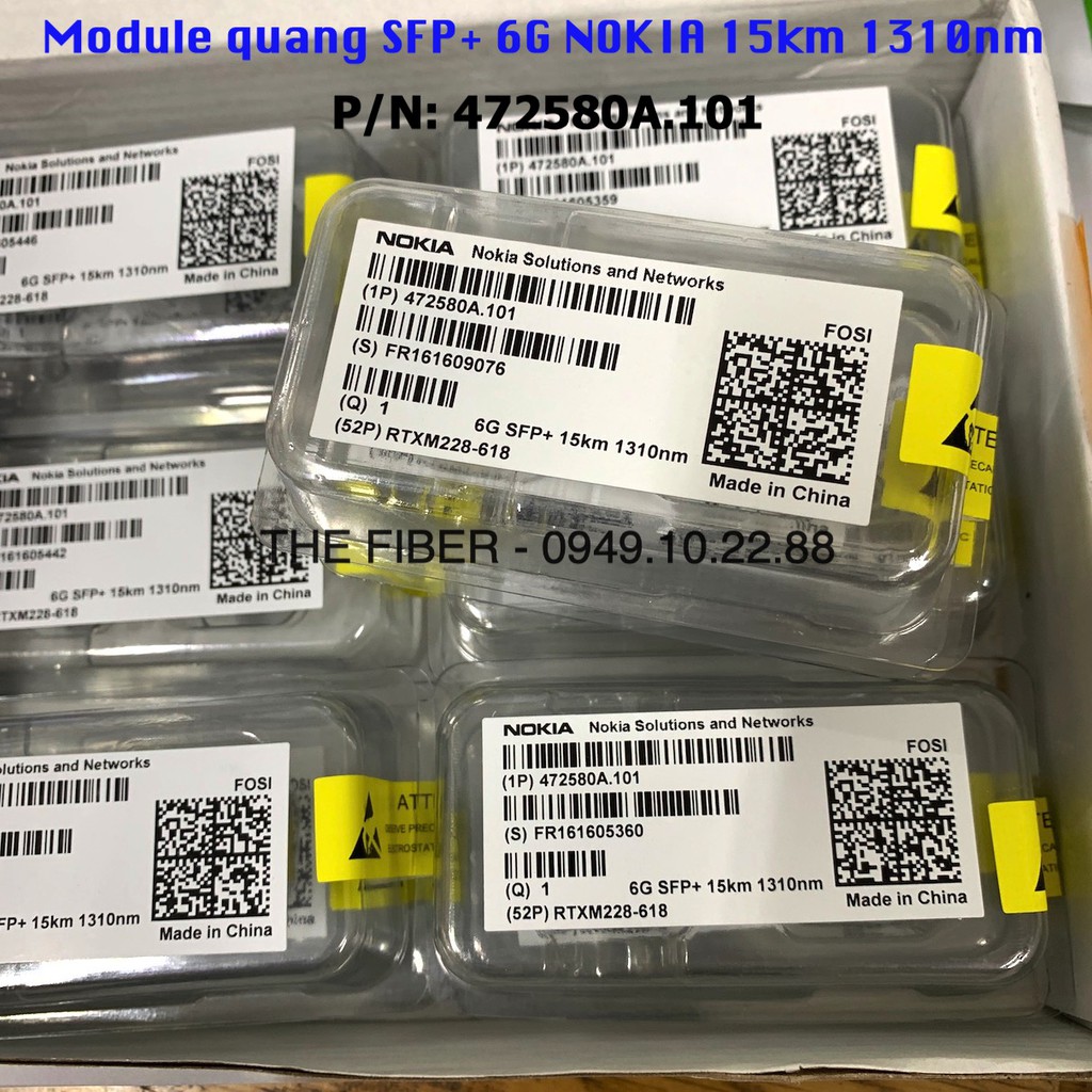 Module quang NOKIA 6G SFP+ 15km 1310nm SM (1P）472580A.101